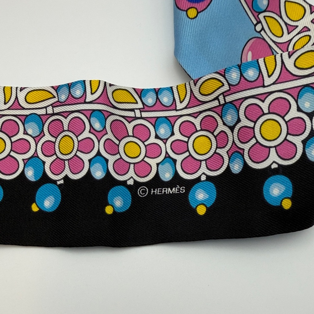 Hermes multicolor Twilly Scarf - Picture 7 of 11